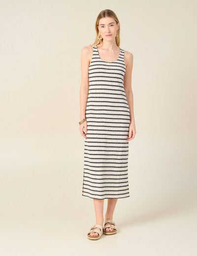 Robe longue éco-responsable blanc femme