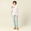 Chemise manches longues rose clair femme