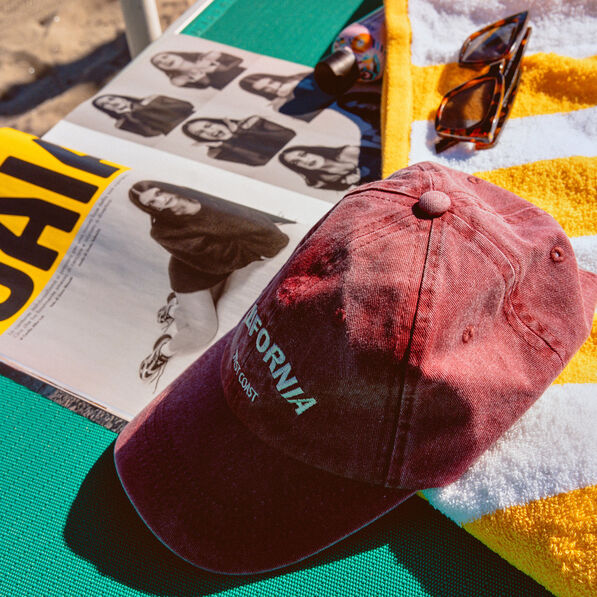 Casquette en jean vieux rose femme