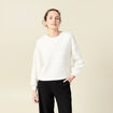 Sweat manches longues ecru femme
