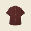 Chemise manches courtes bordeaux homme