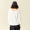 Pull manches longues ecru femme