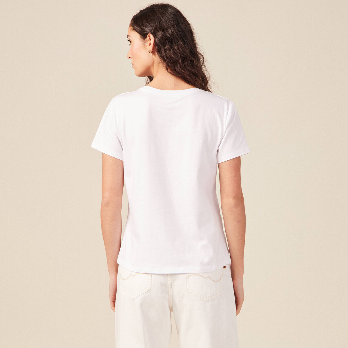 T-shirt éco-responsable blanc femme