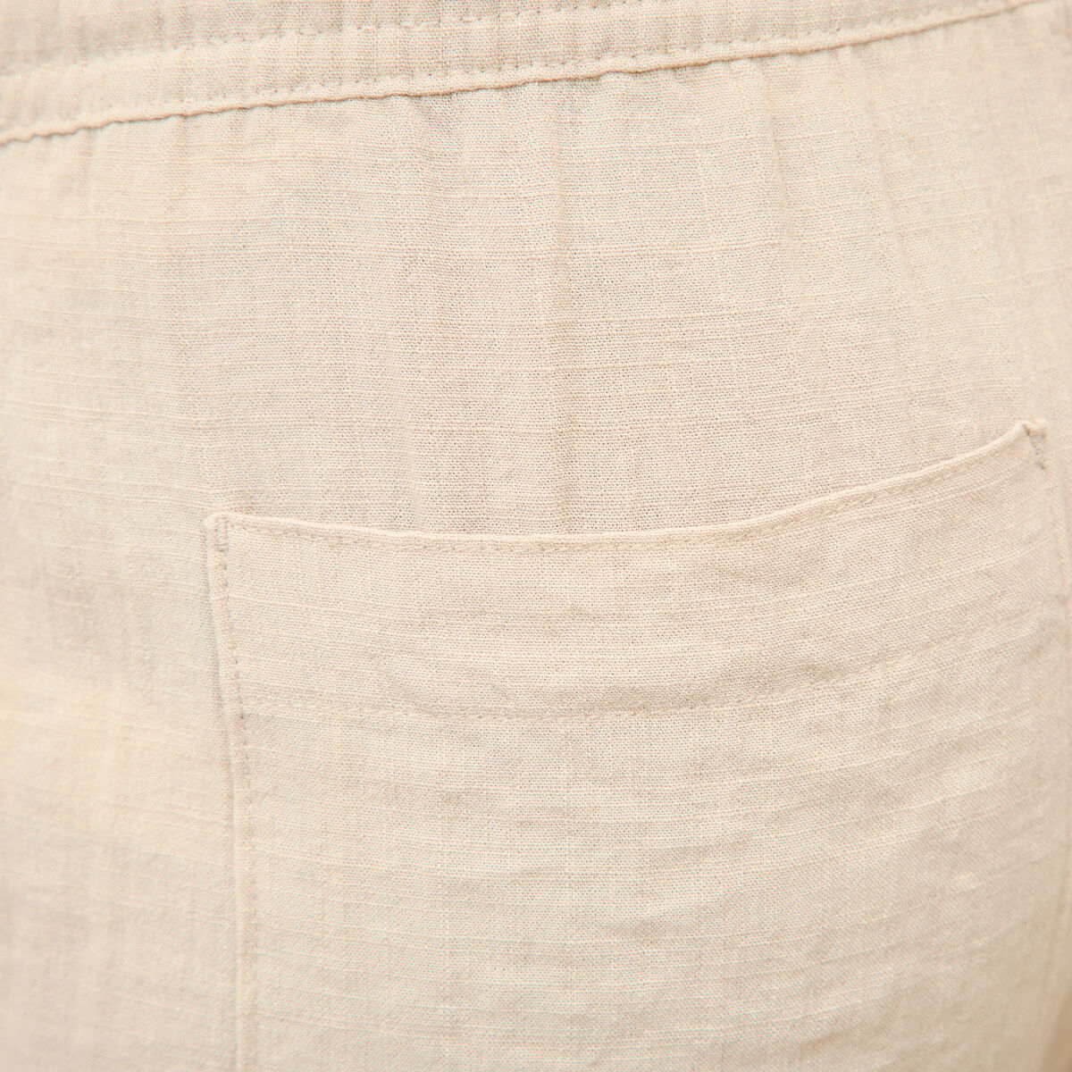 Pantalon taille standard bas resserr&eacute; beige femme