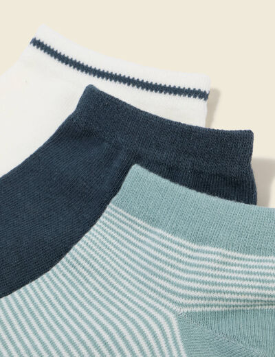 Lot de 3 paires de chaussettes vert kaki homme