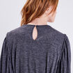 Robe droite ceinturée gris foncé femme