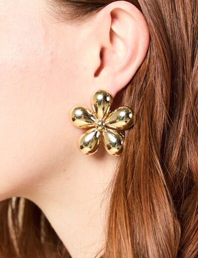 Boucles d'oreilles couleur or femme