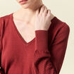 Pull manches longues vieux rose femme