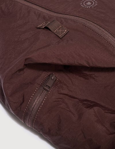 Sac &agrave; dos pliss&eacute; avec doublure bordeaux femme