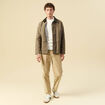 Pull col rond ecru homme