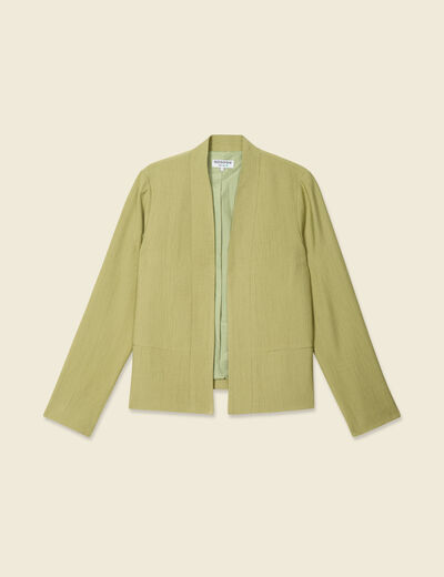 Veste esprit blazer fluide vert olive femme