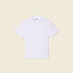 Polo manches courtes blanc femme