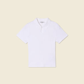 Polo manches courtes blanc femme