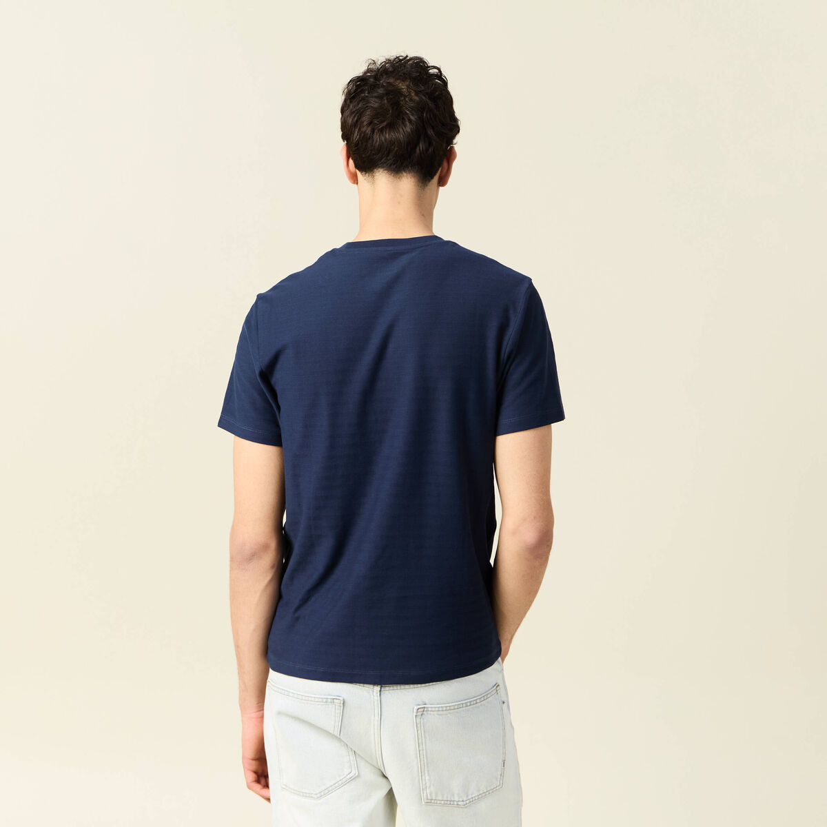 T-shirt manches courtes bleu marine homme