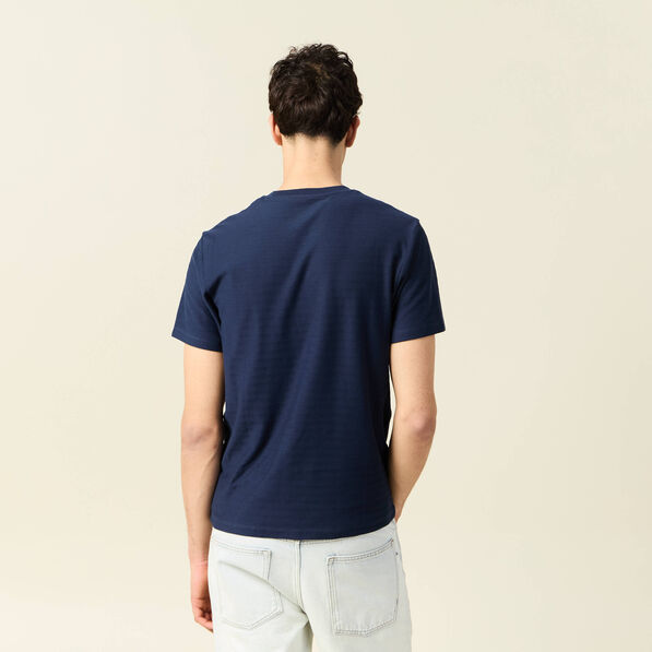 t shirt manches courtes bleu marine homme T-shirt manches courtes bleu marine homme