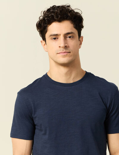 T-shirt Instinct col rond bleu marine homme