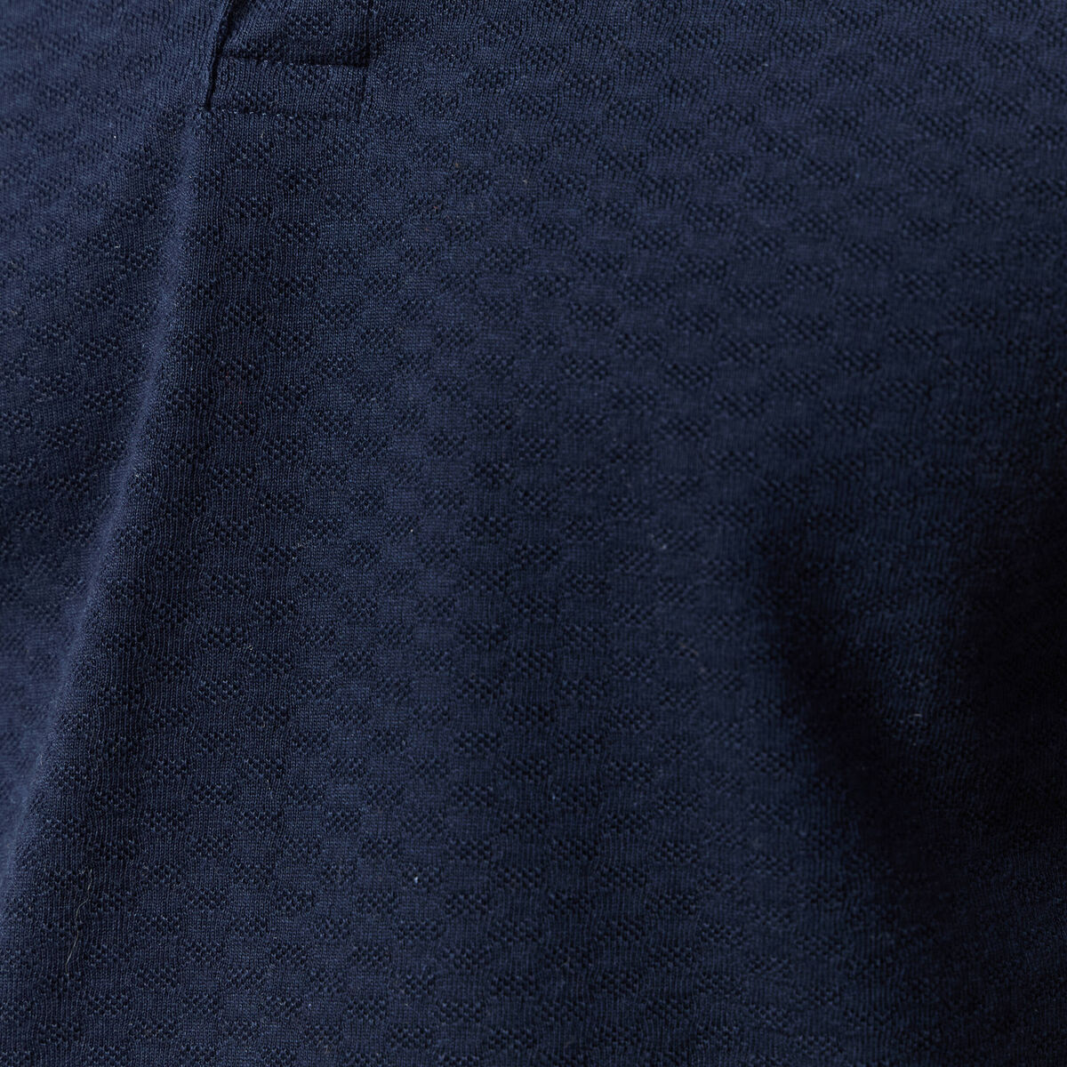 Polo cintr&eacute; en coton manches courtes bleu marine homme