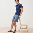 Bermuda bleu gris homme