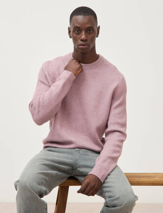 Pull droit col rond manches longues parme homme