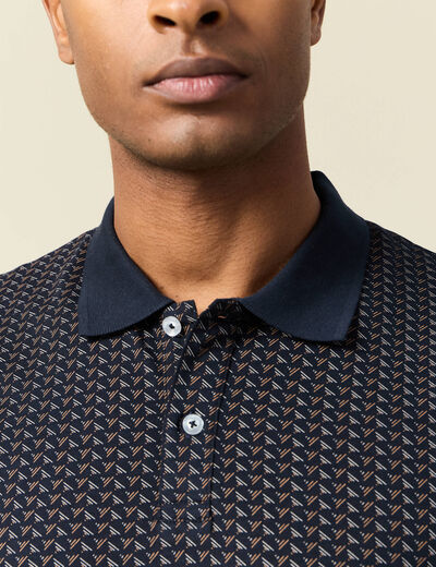 Polo éco-responsable bleu marine homme