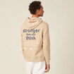 Sweat &agrave; capuche beige homme