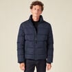 Doudoune droite zippée bleu marine homme