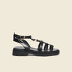 Sandales crantées noir femme