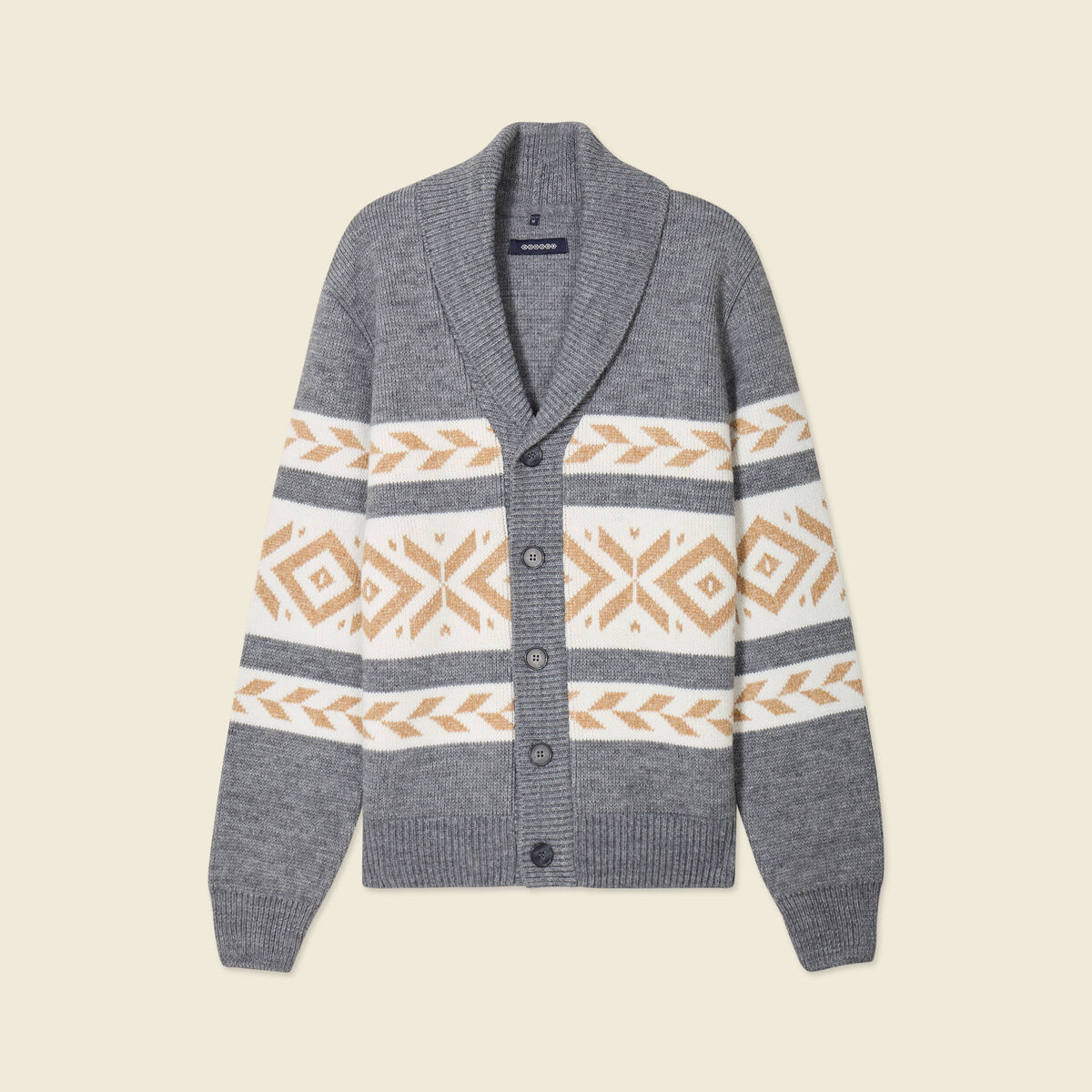 Gilet manches longues ecru homme