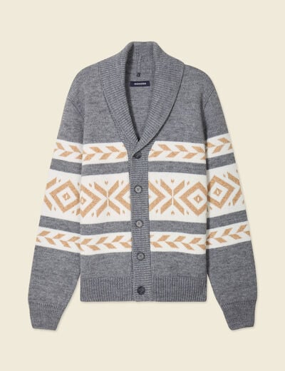 Gilet manches longues ecru homme