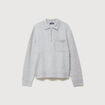 Pull droit manches longues gris homme