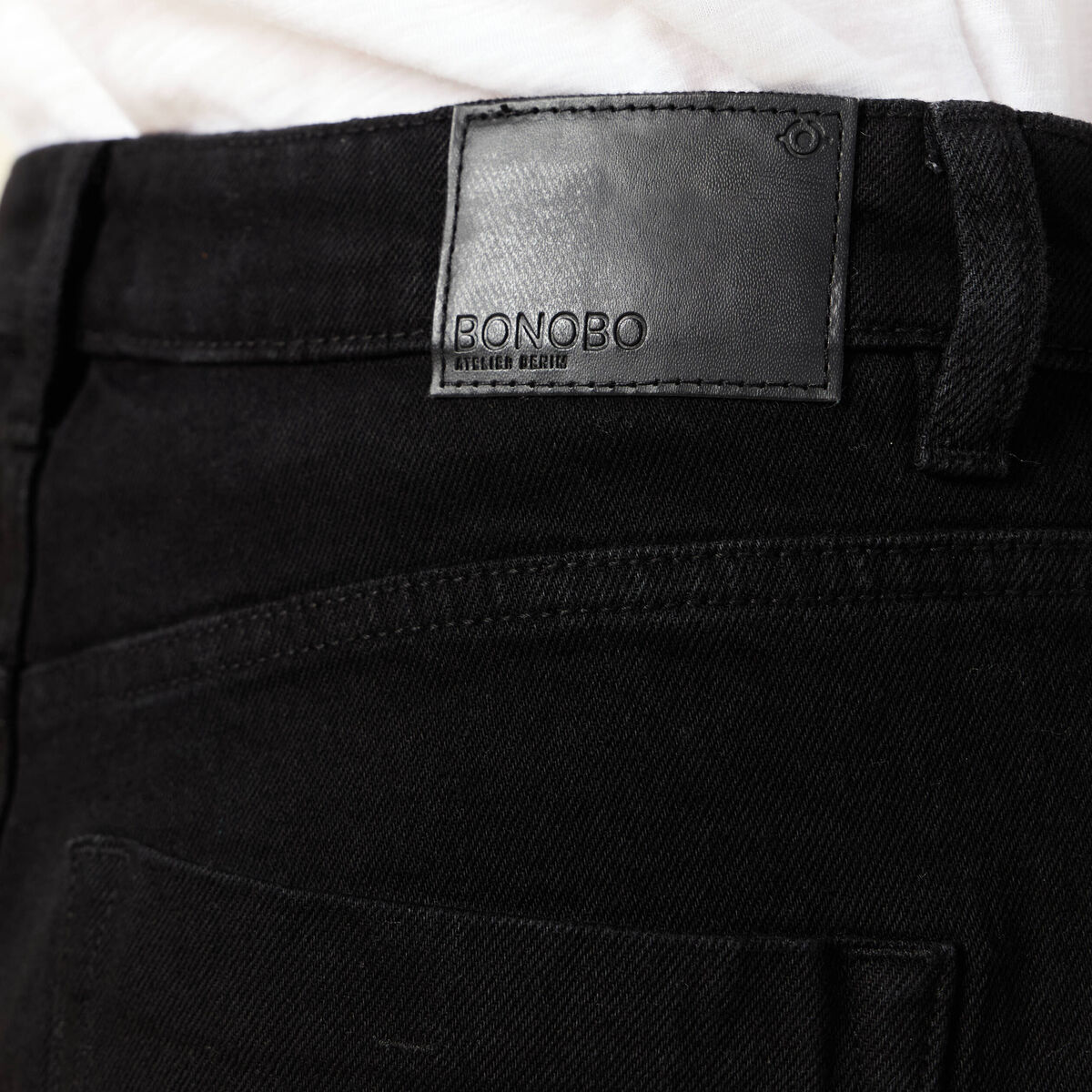 Jeans mom 7/8ème denim noir femme