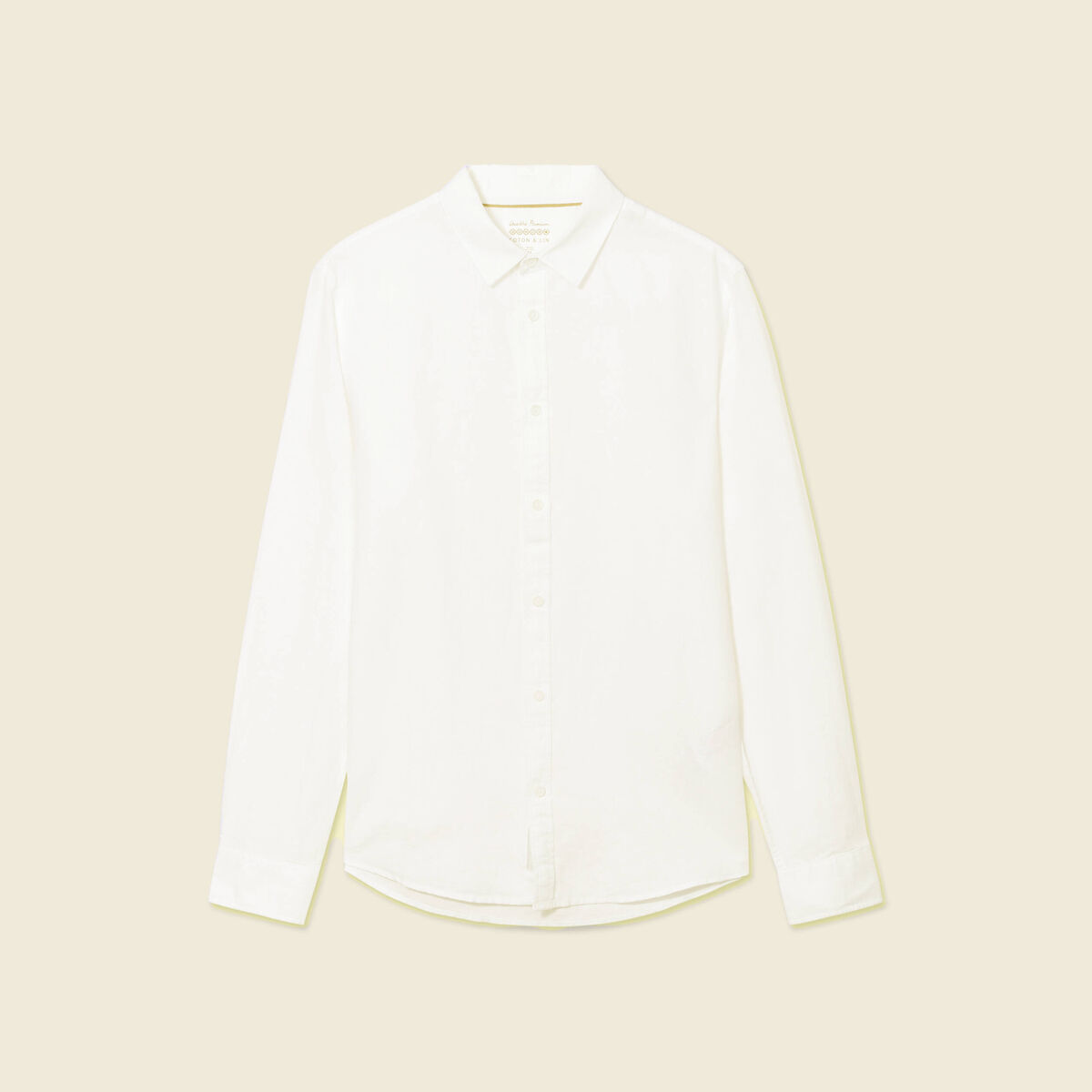 Chemise manches longues blanc homme