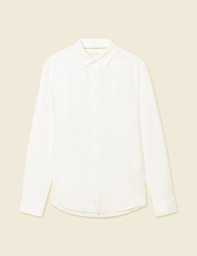 Chemise manches longues blanc homme