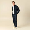 Polo cintr&eacute; manches courtes blanc homme