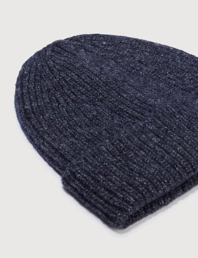 Bonnet chin&eacute; bleu marine homme