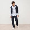 Chemise col am&eacute;ricain manches longues bleu ciel homme