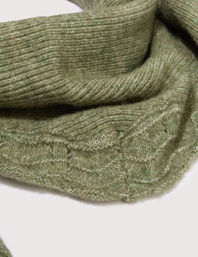 &Eacute;charpe vert kaki femme