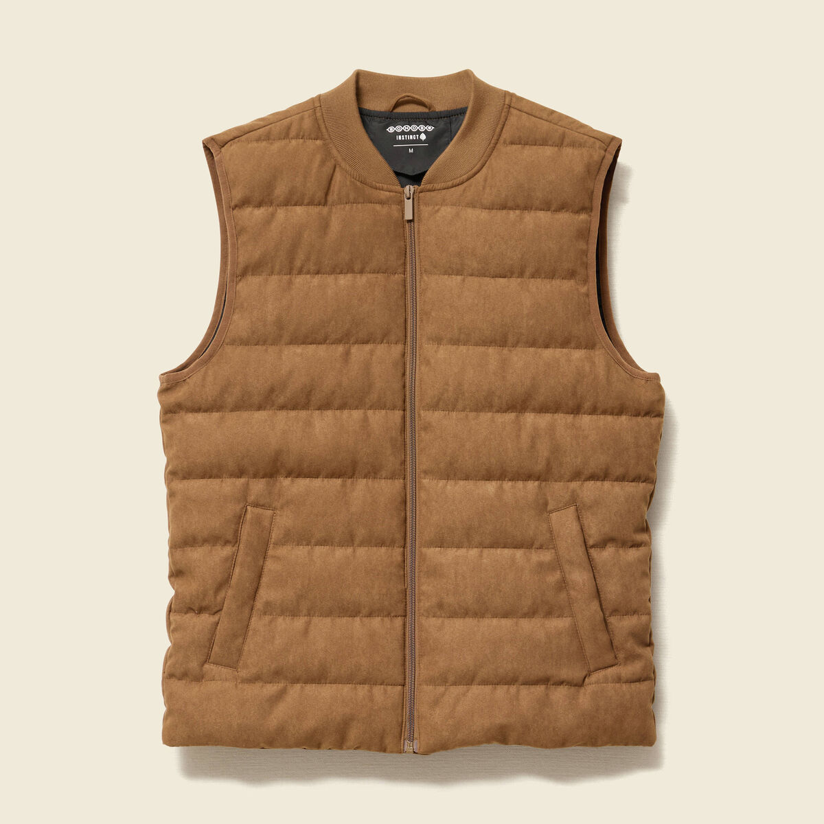 Doudoune sans manches doubl&eacute;e marron homme