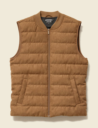 Doudoune sans manches doublée marron homme