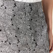 Jupe midi droite fendue noir femme