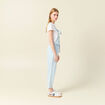 Salopette en denim denim bleach femme