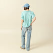 Chemise manches 3/4 vert turquoise femme