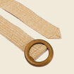 Ceinture tress&eacute;e large beige femme
