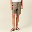 Short droit à coulisse vert kaki homme