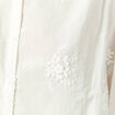 Chemise en coton manches 3/4 ecru femme