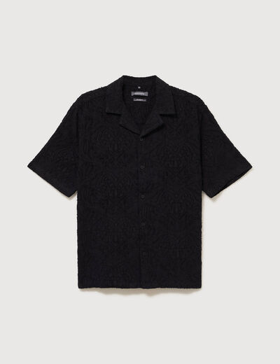 Chemise boyfriend en coton noir homme
