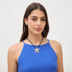 Collier bleu marine femme