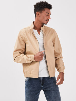 Veste teddy droite beige homme