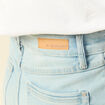 Jeans slim taille haute denim bleach femme