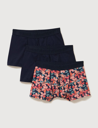 Lot de 3 boxers bleu marine homme